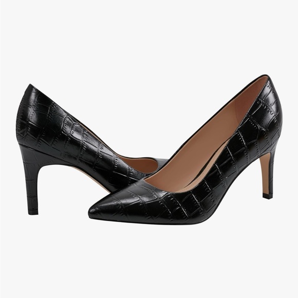 Marc Fisher LTD Genni Croc-Embossed Pointed-Toe Pumps new in box size 6.5M - Picture 6 of 11